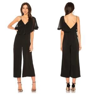 Keepsake The Label No Love One Shoulder Cropped Wide Leg‎ Jumpsuit Size Small